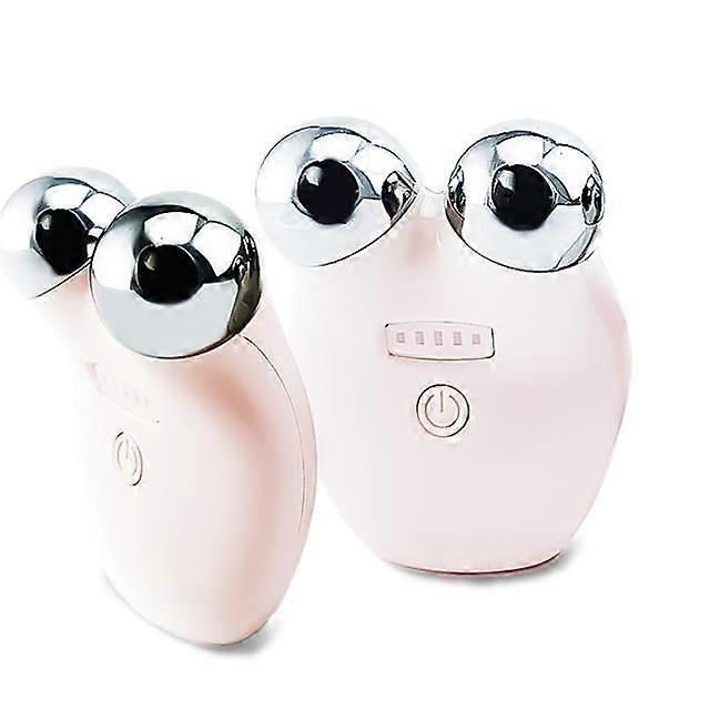 Mini Micro-Current Face Massager Double Roller Facial Lifting Skin Tightening Beauty Device Remove Wrinkle Skin Rejuvenation