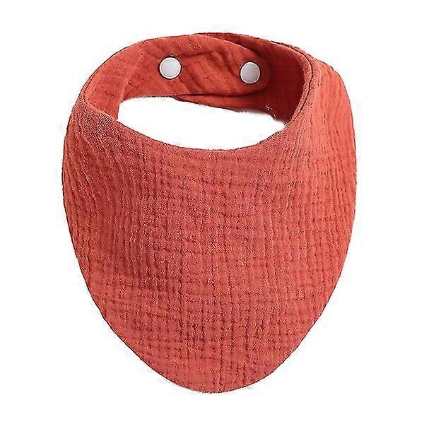 Baby Bibs Cotton Accessories Newborn Solid Color Snap Button Soft Triangle Towel