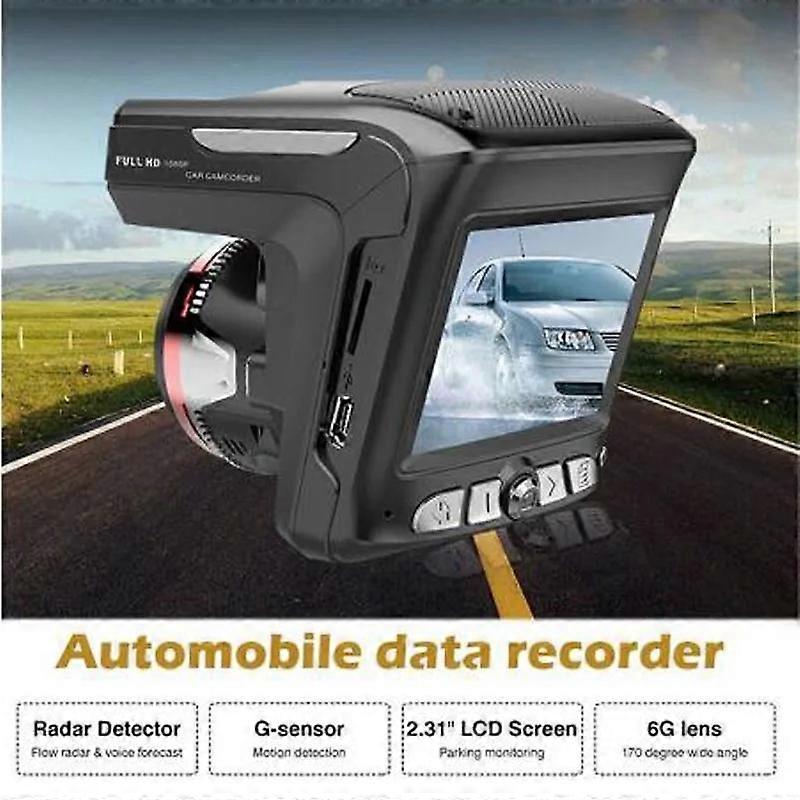 New 3 In 1 HD 1080P Car DVR Camera Radar Laser Speedometer Camera GPS Car Recording Safety Driving 2.4\