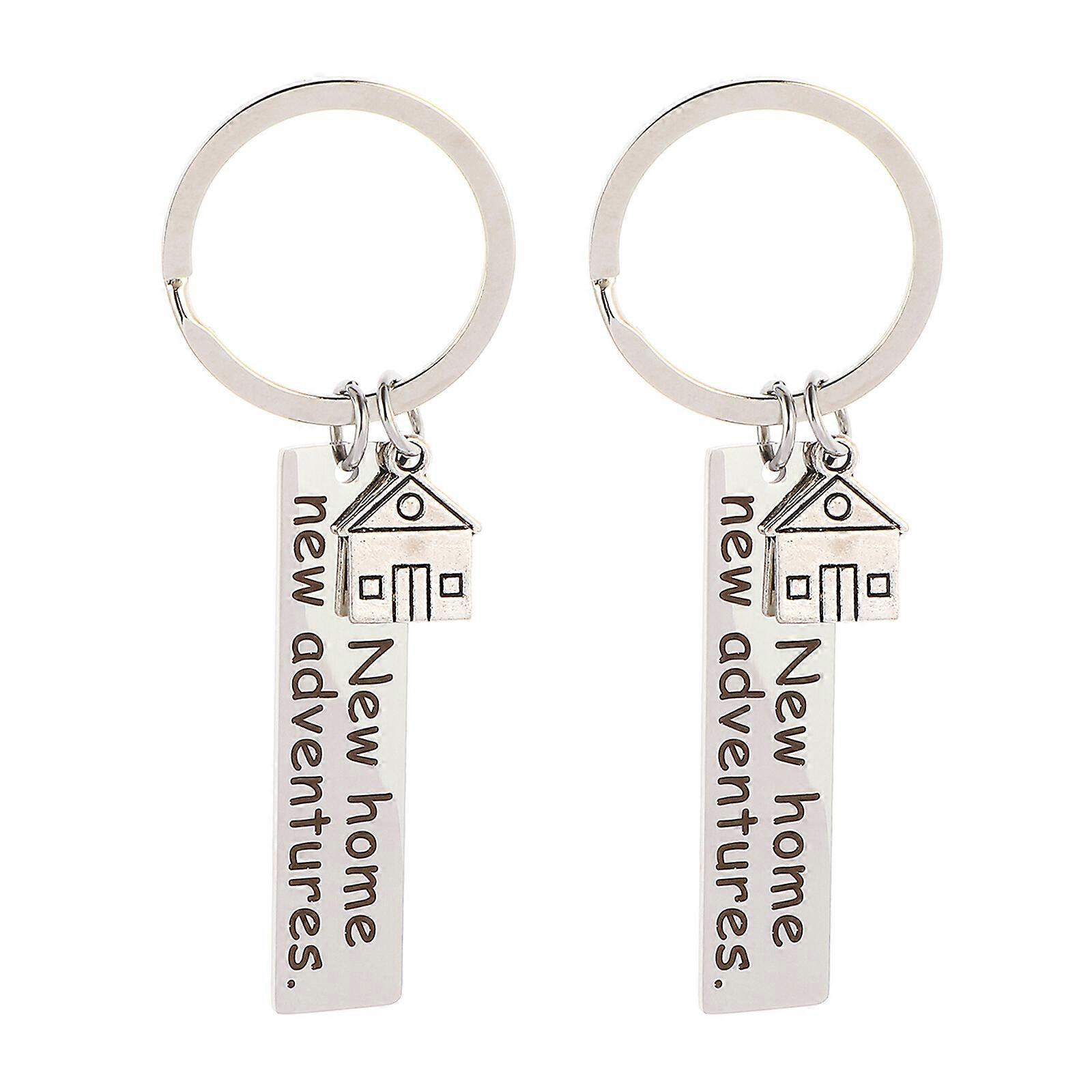 2pcs Housewarming Gift Keychains Home Key Chains Bag Keys Hanging Pendants