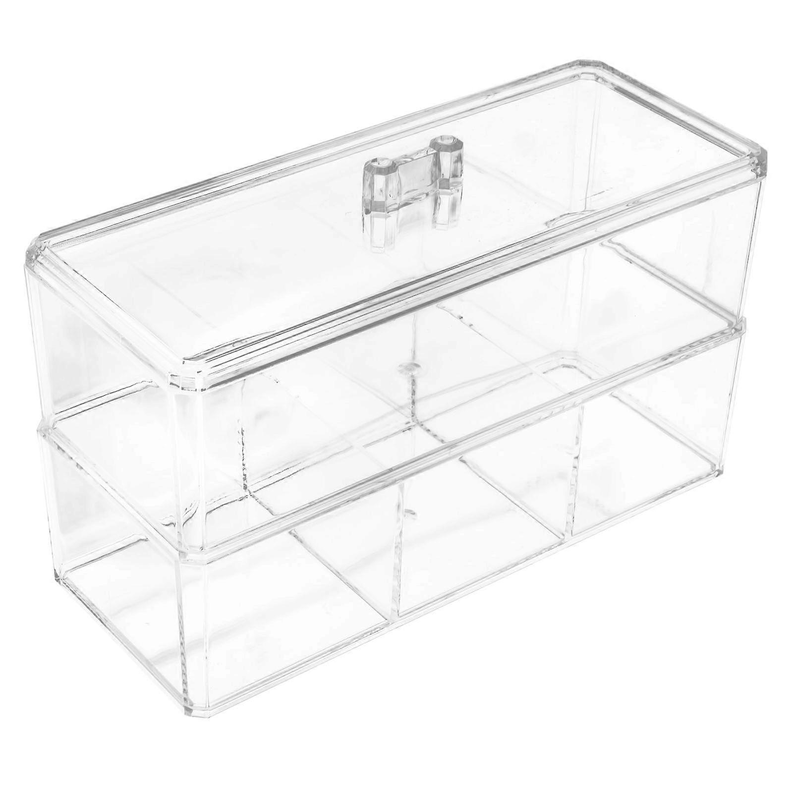 Makeup Puff Holder Makeup Sponge Box Makeup Puff Organizer Cosmetics Holder Case(2-layers)