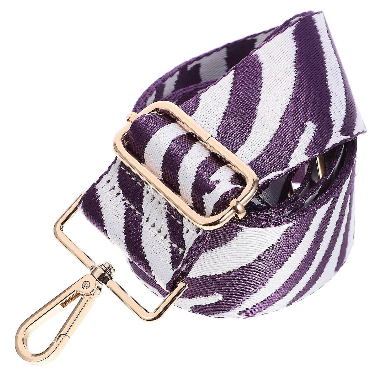 1 Pc Zebra Printed Wide Shoulder Strap Colorful Adjustable Crossbody Strap