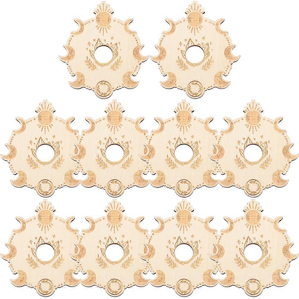 10pcs Crystal Ball Holders Small Crystal Ball Stand Wooden Sphere Ball Display Base