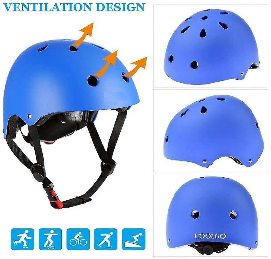 7 in 1 Children's Skateboard Helmet with Knee Pads, Elbow Pads and Wrist Guards for Inline Skates, Skateboard, Hoverboard, Bicycle, BMX Bike