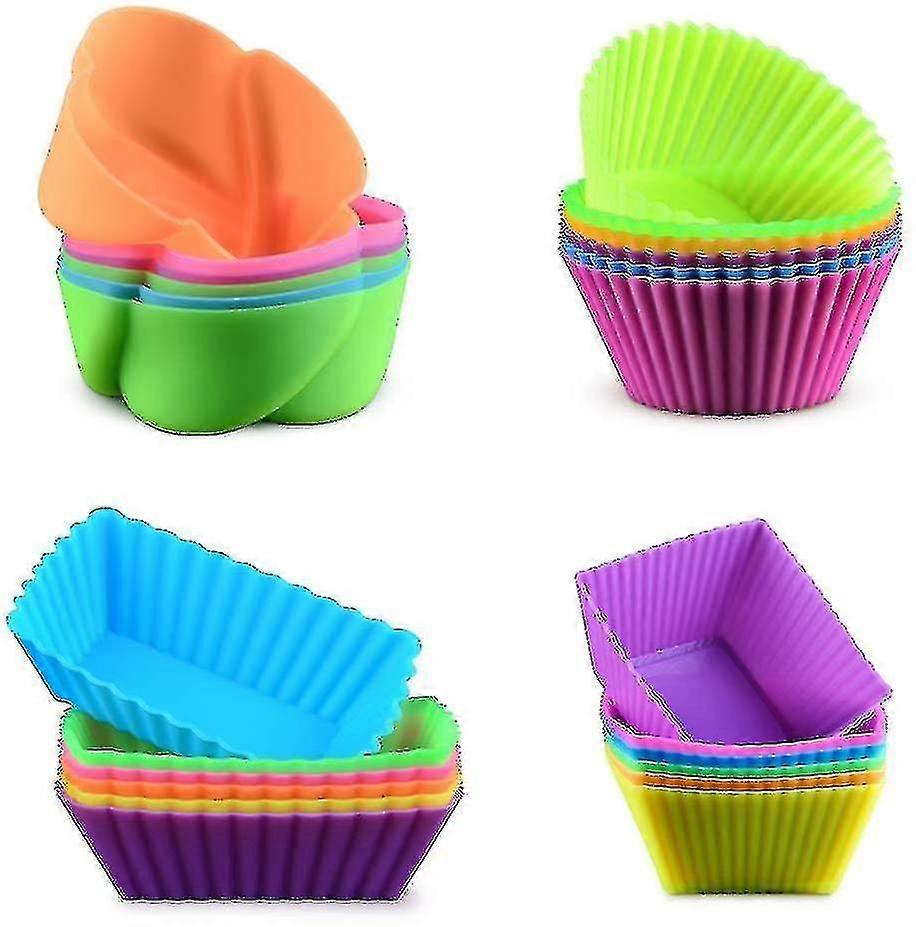 Cupcake Liner,silicone Baking Cups Cupcake Liners - 24pcs Reusable Silicone Mold