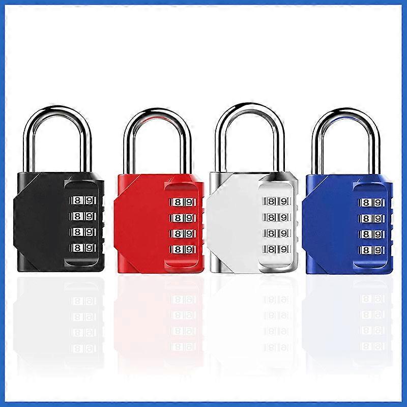 New Combination Lock 4 Digit Anti Rust Padlock Set Weatherproof Padlock Gate Outdoor Storage Lock