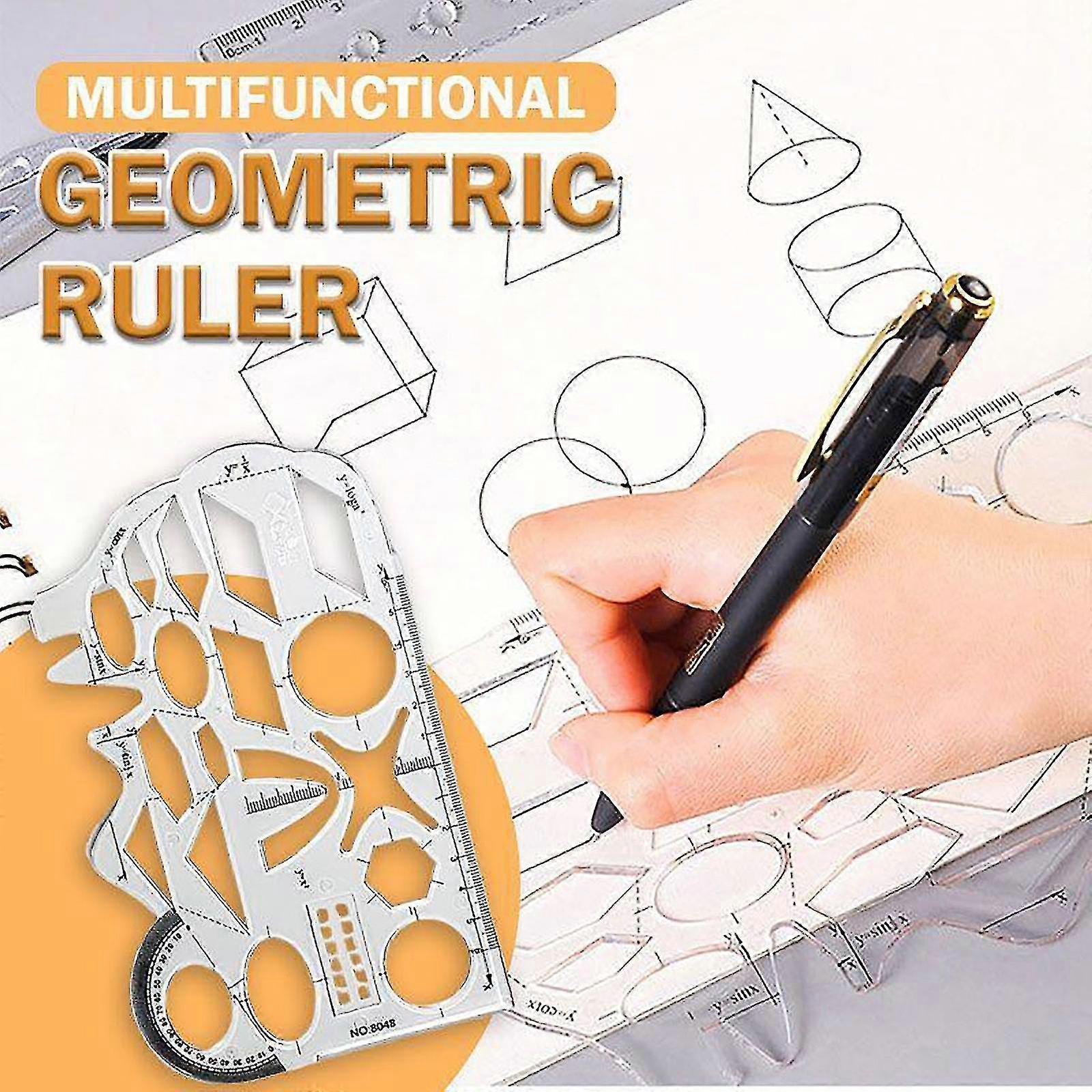 Multifunctional Geometric Ruler,multi-functional Student Ruler Mathematics Function Geometry Drawing Ruler