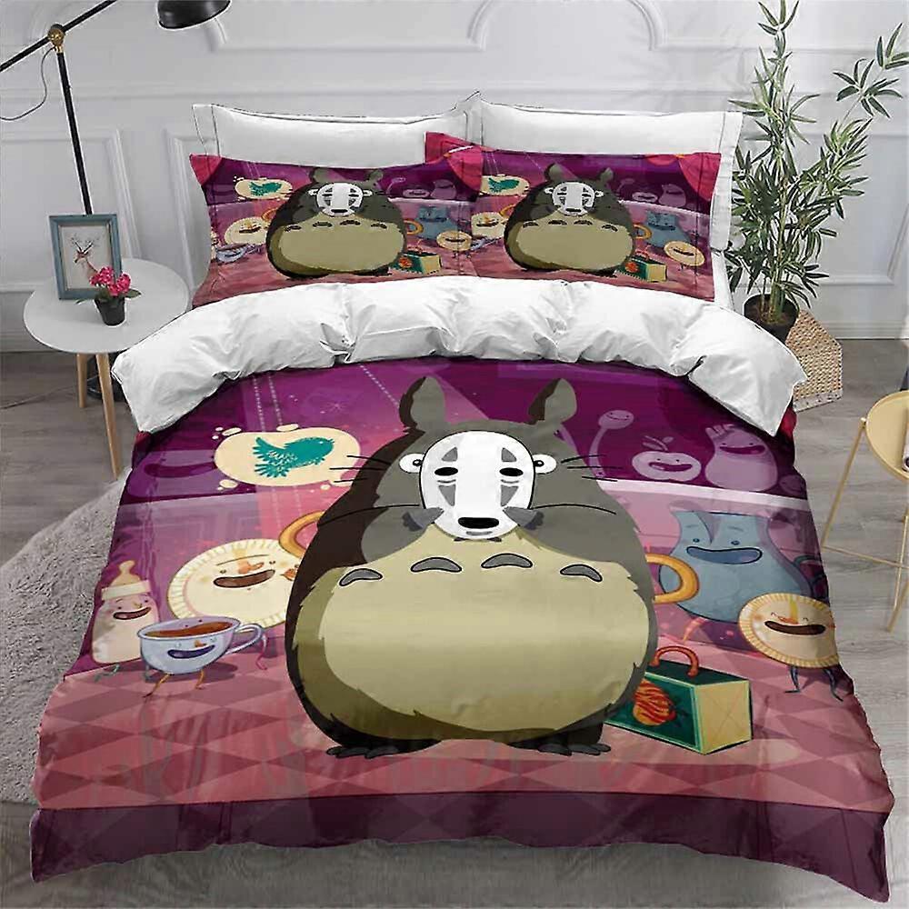 v3246 Bed Sheets       Bed  Doona Duvet Cover Set Totoro Bed Sheets IU3246
