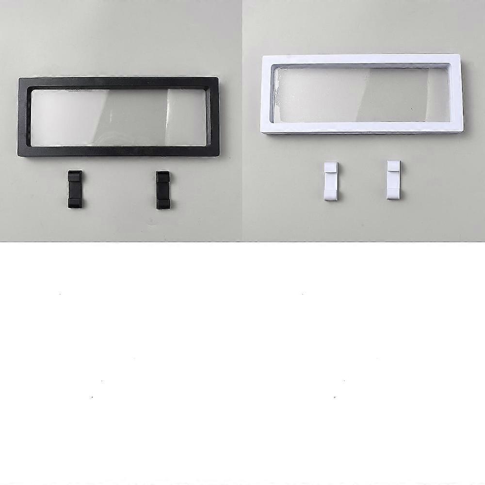 6Pcs 2 Colors Plastic 3D Floating Frame Display Holder Watch Display Stands for Jewelry Mixed Color 23.2x9.15x2cm Window: 210x69mm 3pcs/color