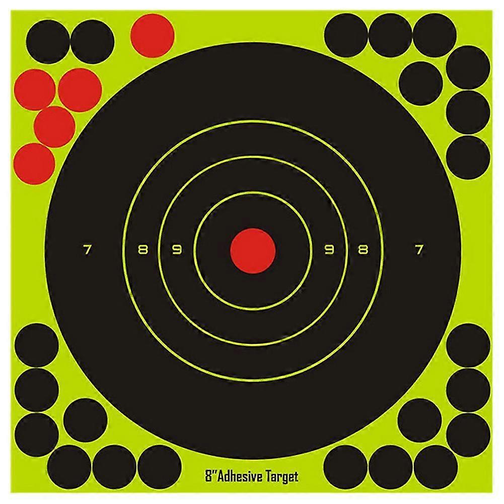 50pcs 8" Adhesive Paper Targets Stickers Fluorescent Airsofts Training Patch for Archerys Bows