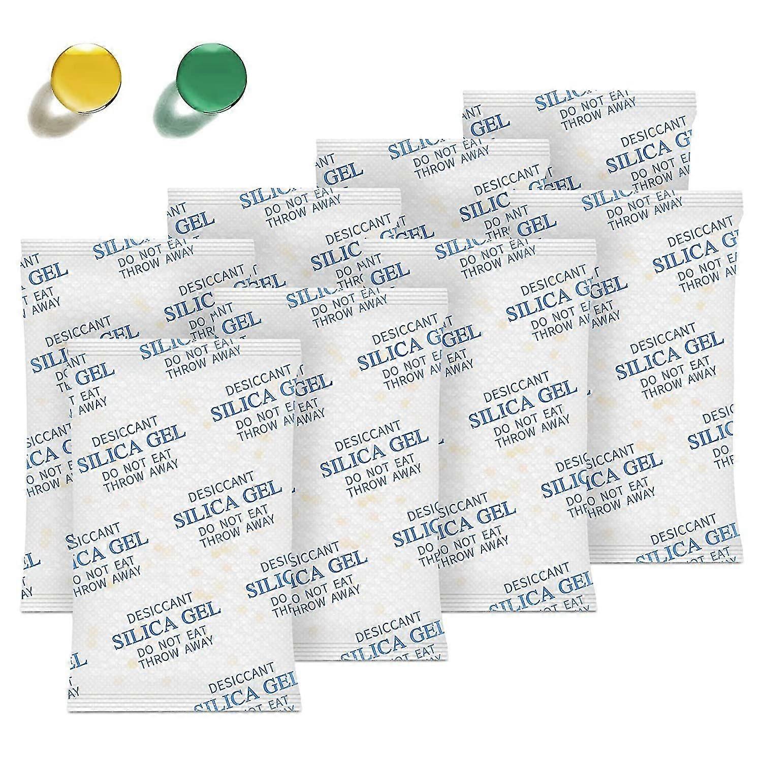 Silica Gel Packets 10 Gram 35 Packs Desiccant Packs, Moisture Absorbers For Food Storage With Color Indicating, Food Grade Silica Packets For Foods