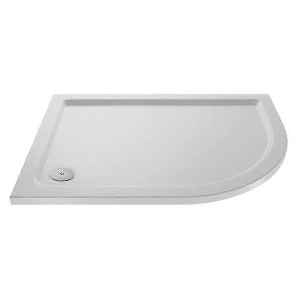 Nuie Slip Resistant Offset Quadrant Shower Tray - White