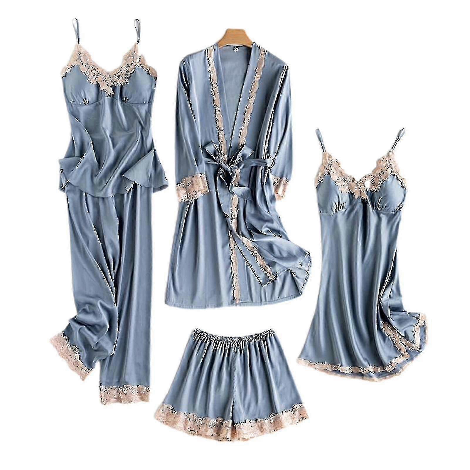 Eisseide Spitze Pyjamas 10pcs/set Hautfreundlich