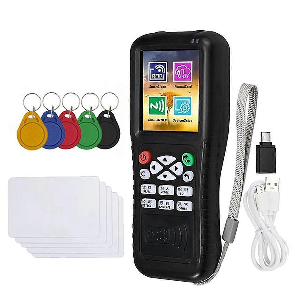 X100 RFID NFC Smart Card Reader Writer+5 X UID Card/Keychain RFID Duplicator ID IC Card Programmer