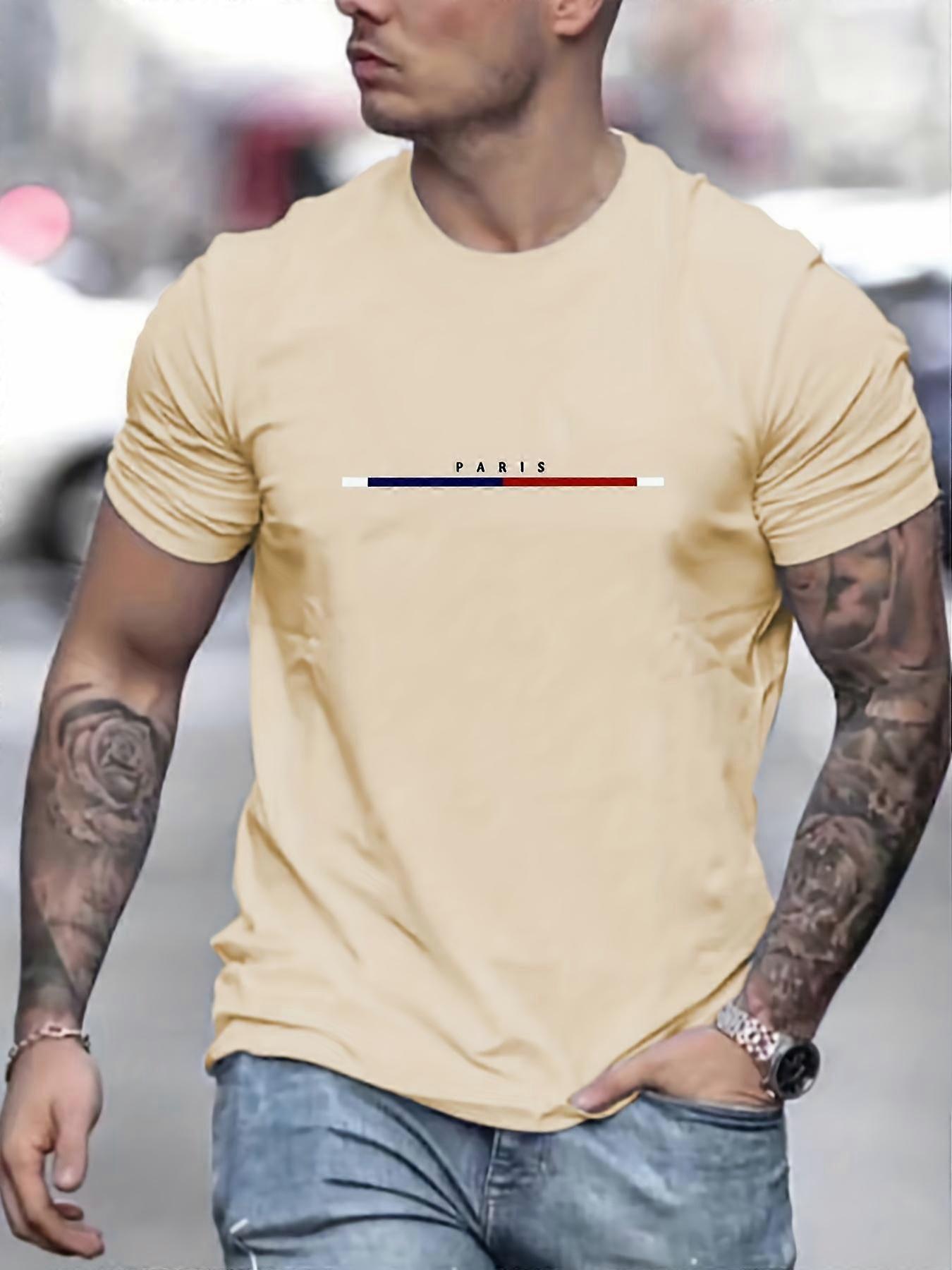 Summer Comfortable Casual Gothic Style Men's T-shirt Street Hipster Simple Multi-color Choice