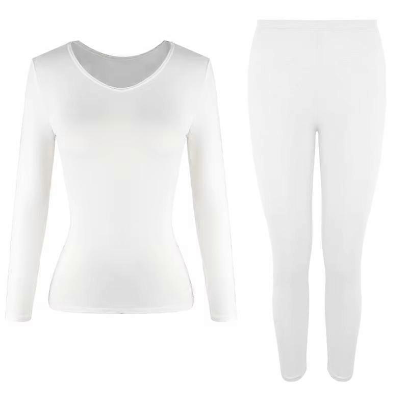 2 Pieces Long John Top And Pant Thermal Underwear Suits Women Autumn Winter Under Layer Clothes Seamless Warm Sets
