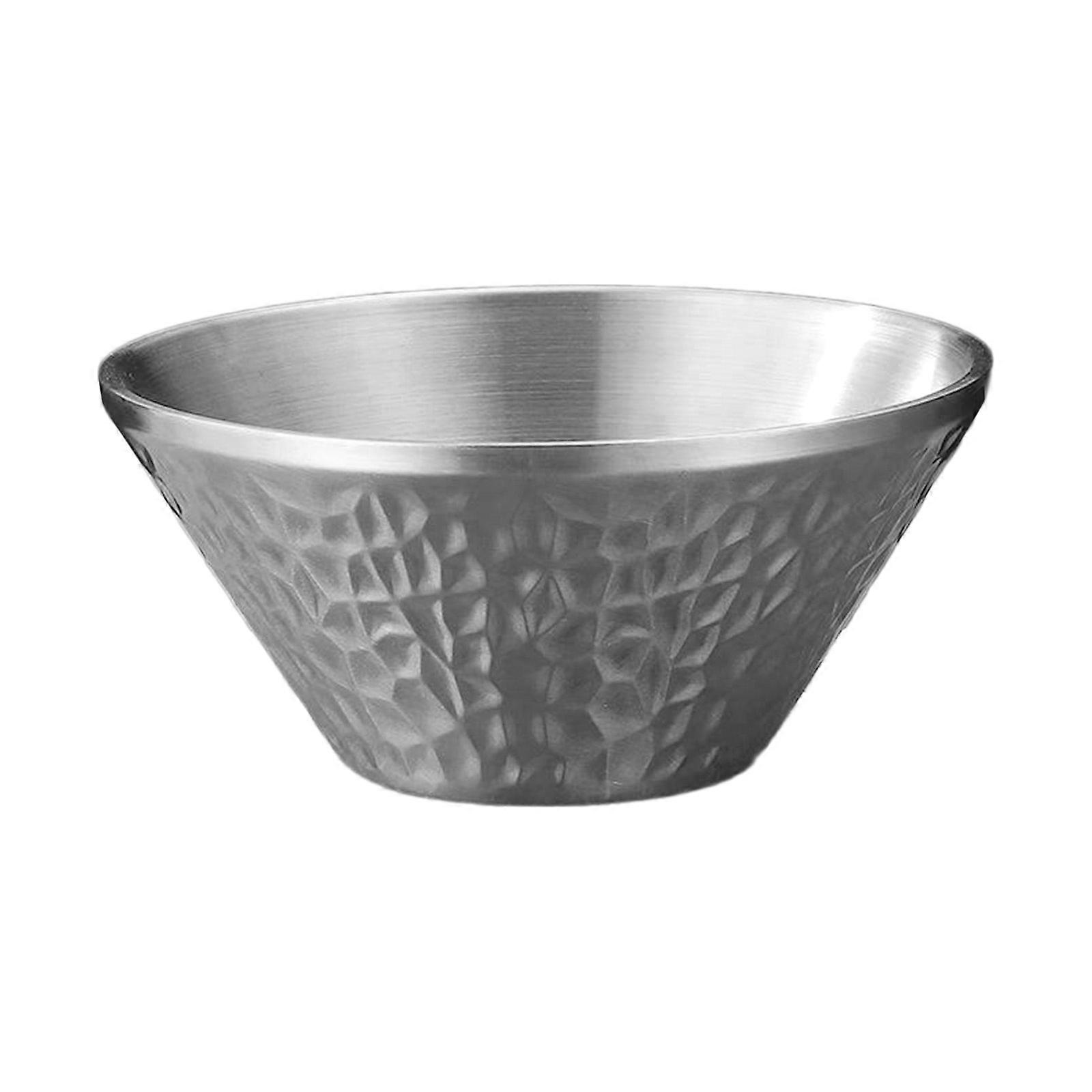Convenient Steel Salads Snacks Bowl Practical Salad Bowl Tray Functional Bowl for Food Preparation Silver