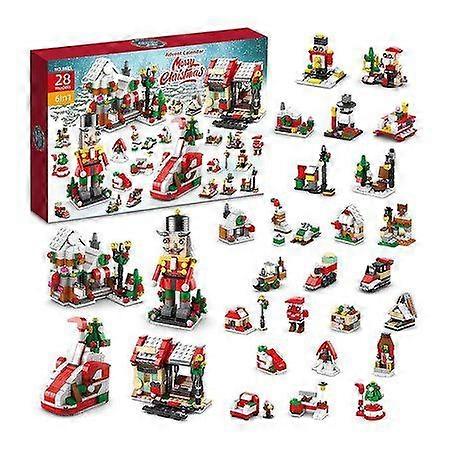 Christmas Advent Calendar Building Blocks Toys Set