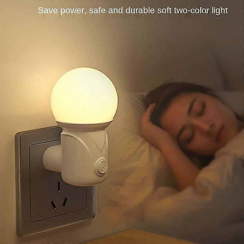 LED Plug-in Night Light 2 Color Eye Protection Sleep Light Bedroom Socket Lights Energy Saving Cute Balcony Corridor Lamp