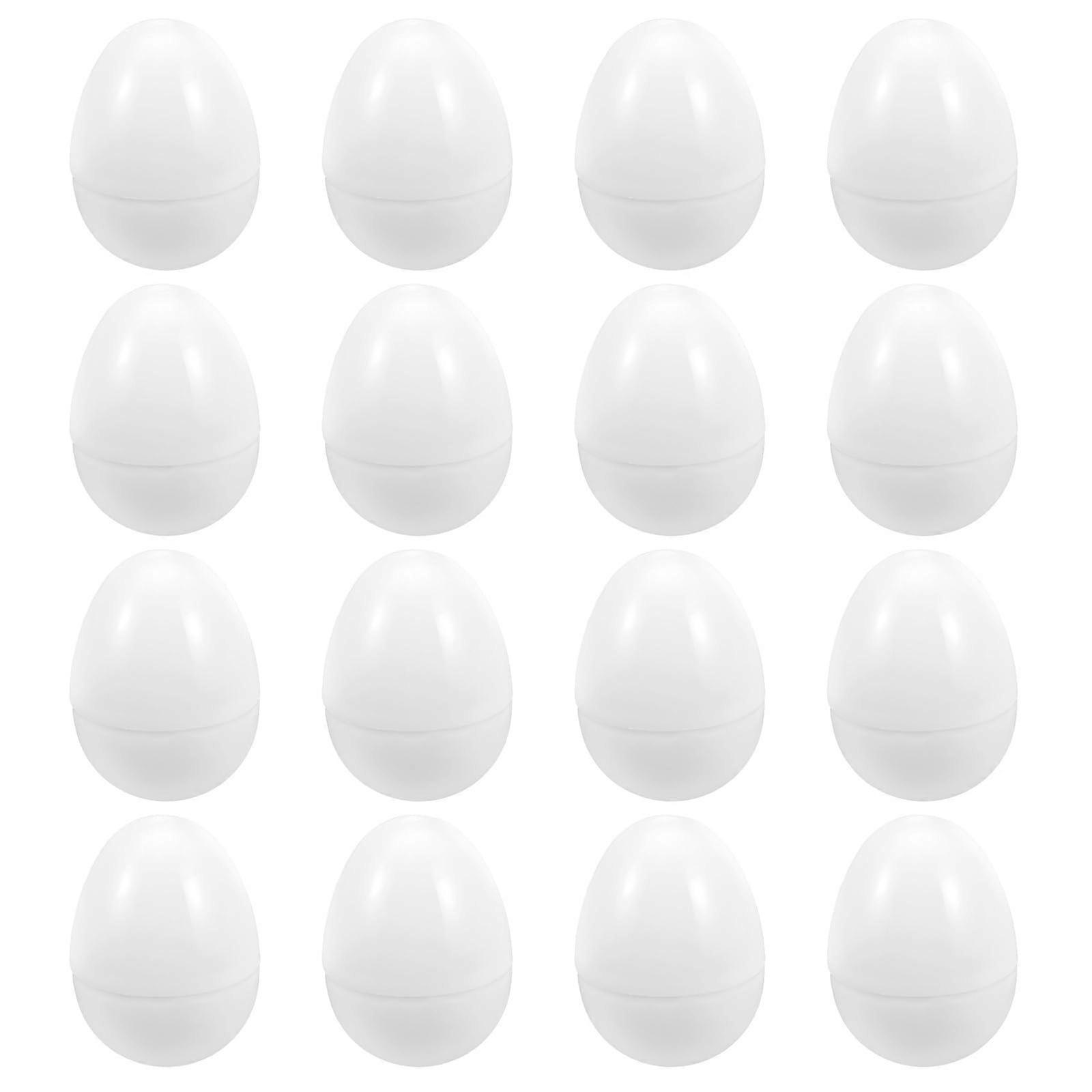16-Pack Fillable Plastic Easter Eggs 8cm Empty Colorful Decorations for Easter Hunts and Classroom Prizes