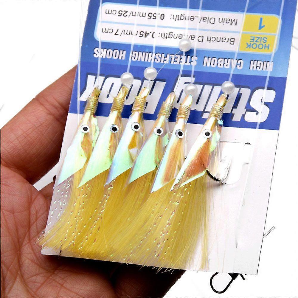 JYJ Pack of Artificial Fishing Lures Laser Fish Skin Spanish Mackerel with Hooks for Sea and River Fishing