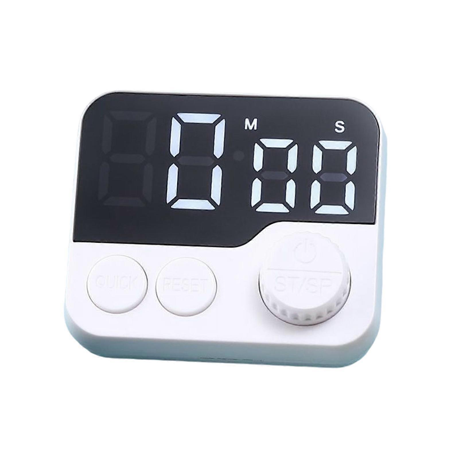 Large Screen Kitchen Timer Cooking Alarm LED Digital Kitchen Reminder Timer Cooking Sleep Shower Study Stopwatch  White