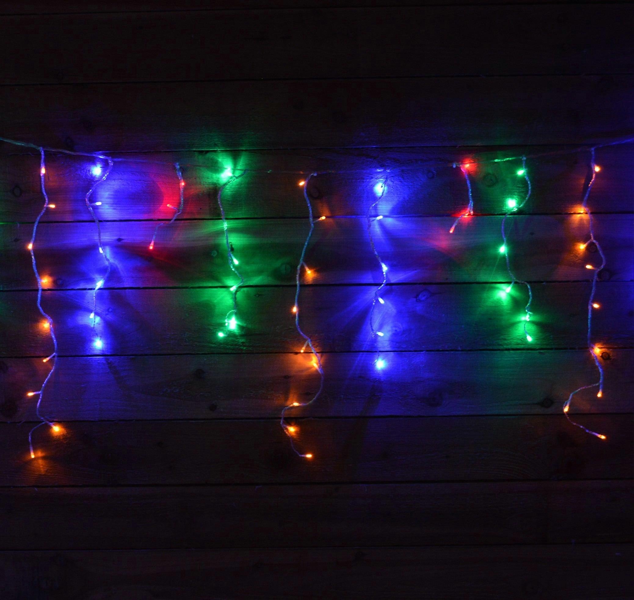 8.8M Premier 360 Led Outdoor Snowing Icicle Lights In Multi Coloured