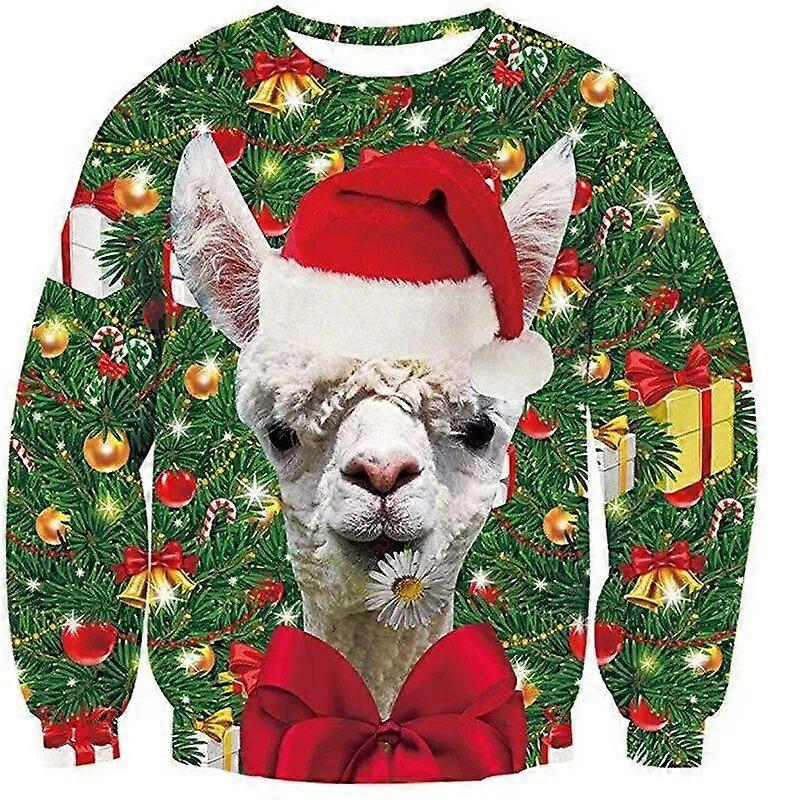 Férfiak Nők Vicces Mikulás Csúnya karácsonyi pulóverek Pulóverek Felsők pulóverek Karácsonyi pulóverek Felsők 3D nyomtatott ragadós karácsonyi pulóver