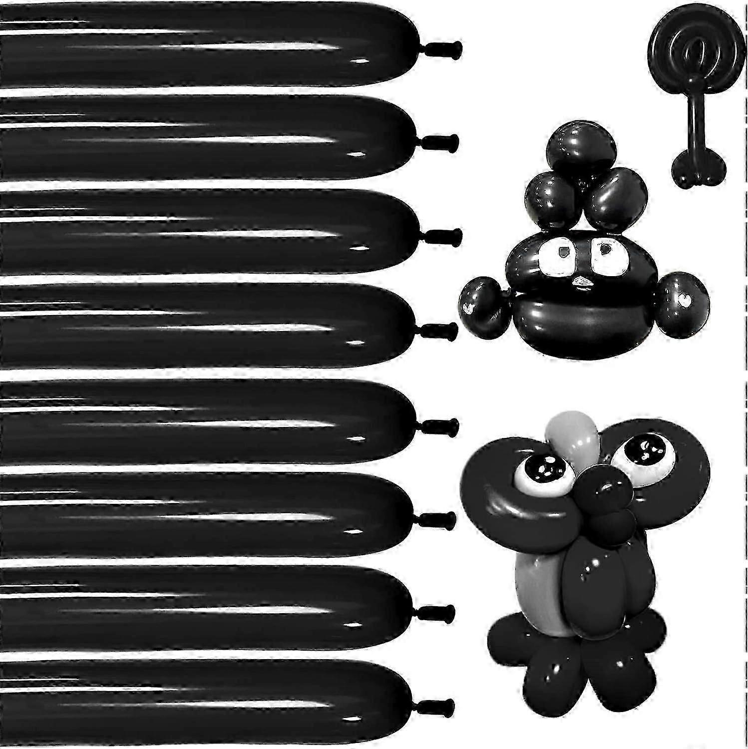 WXH100Pcs 260 Ballons en latex longs et minces transparents pour ballons animaux