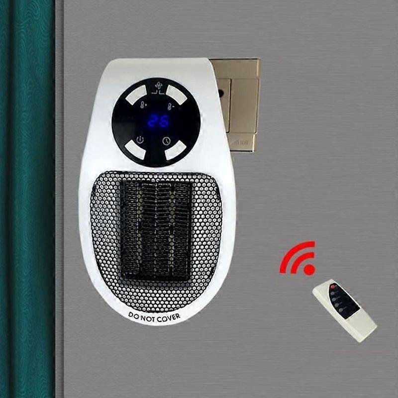 Smart 500W Ceramic Fan Heater Adjustable Thermostat & Timer & LED Indicator Fast Heating