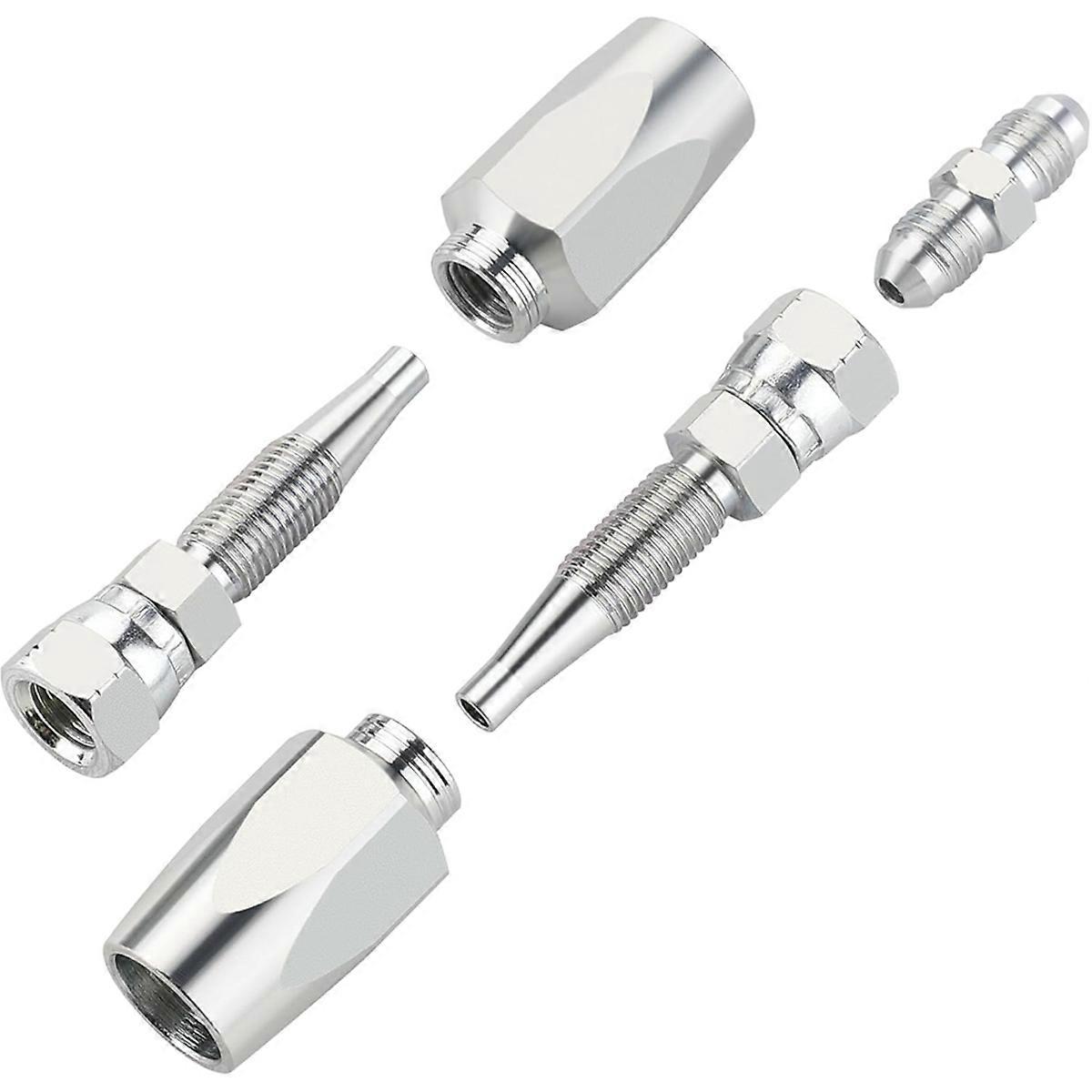 2PCS raccords hydrauliques réutilisables 1/4 pouce ID tuyau hydraulique kit de réparation sur site