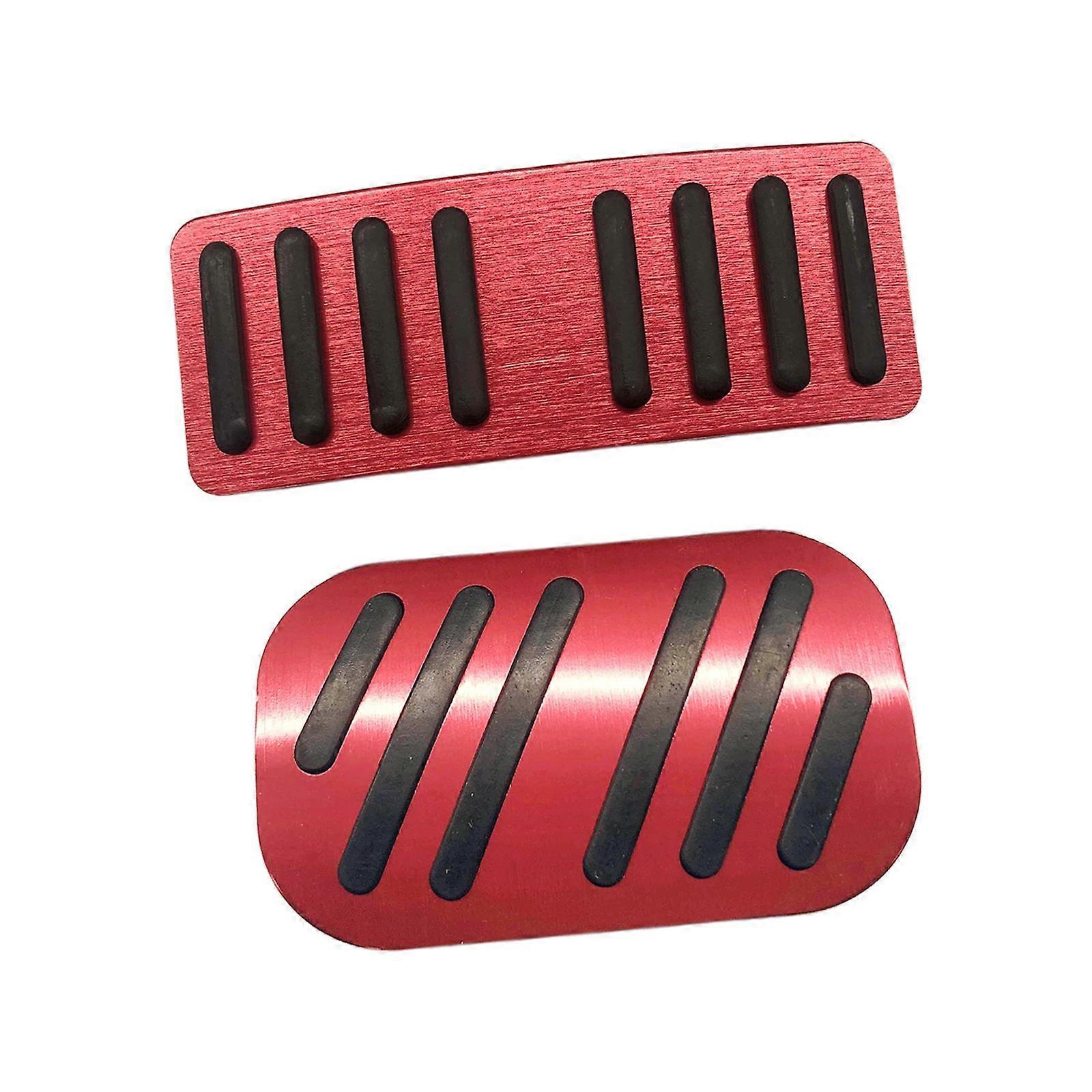 Aluminium Legering Fodpedaler Pads Udskiftning Rød