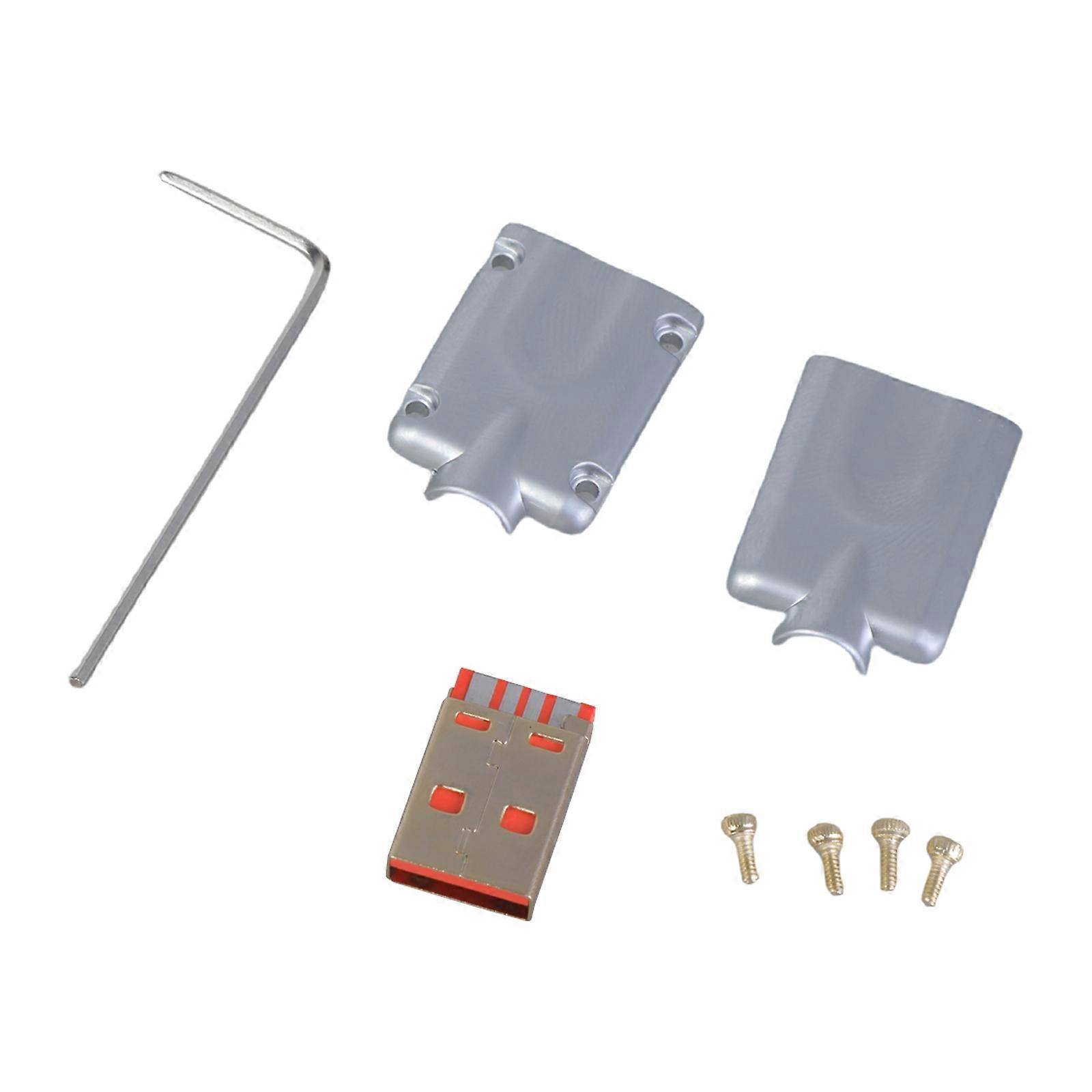 Welding USB Plug for Seamlessly Data Transmission Connector Solder Welding Plate for Multiple Gadgets Connector Silver