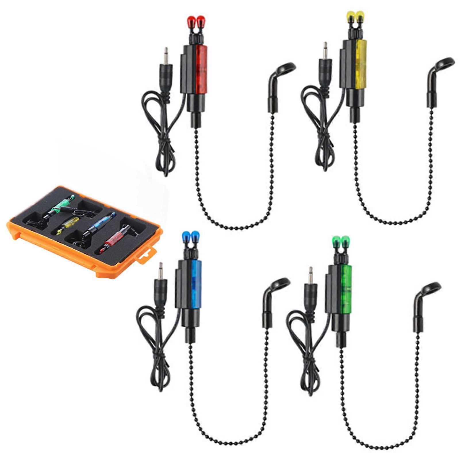 סלילים נושכים אזעקות סווינגרס אינדיקטורים דיג חכה אזעקה סווינגרס שרשרת רגיש דיג אזעקה כלי דיג אביזר כתום קופסה