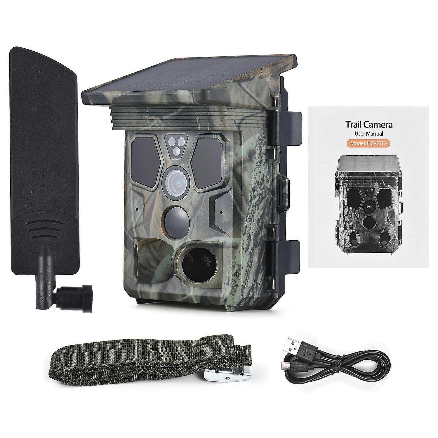4G LTE Trail Camera Live-Streaming 2K 30MP Night Vision 0.3s Trigger Time 120° Wide Sensor Hunting C