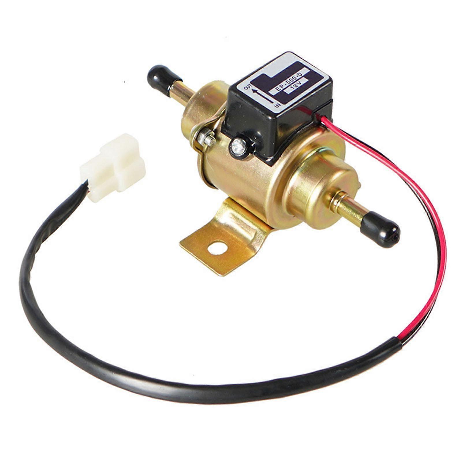 CarBole Universal Electric Fuel Pump 12V 1.2A Gas Diesel Inline 4-7 P.S