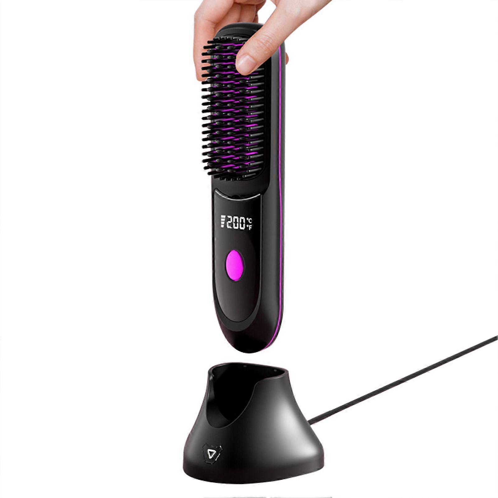 Digital Display Hair Straightening Comb Temperature Adjustables Hair Flat Iron for Women Female