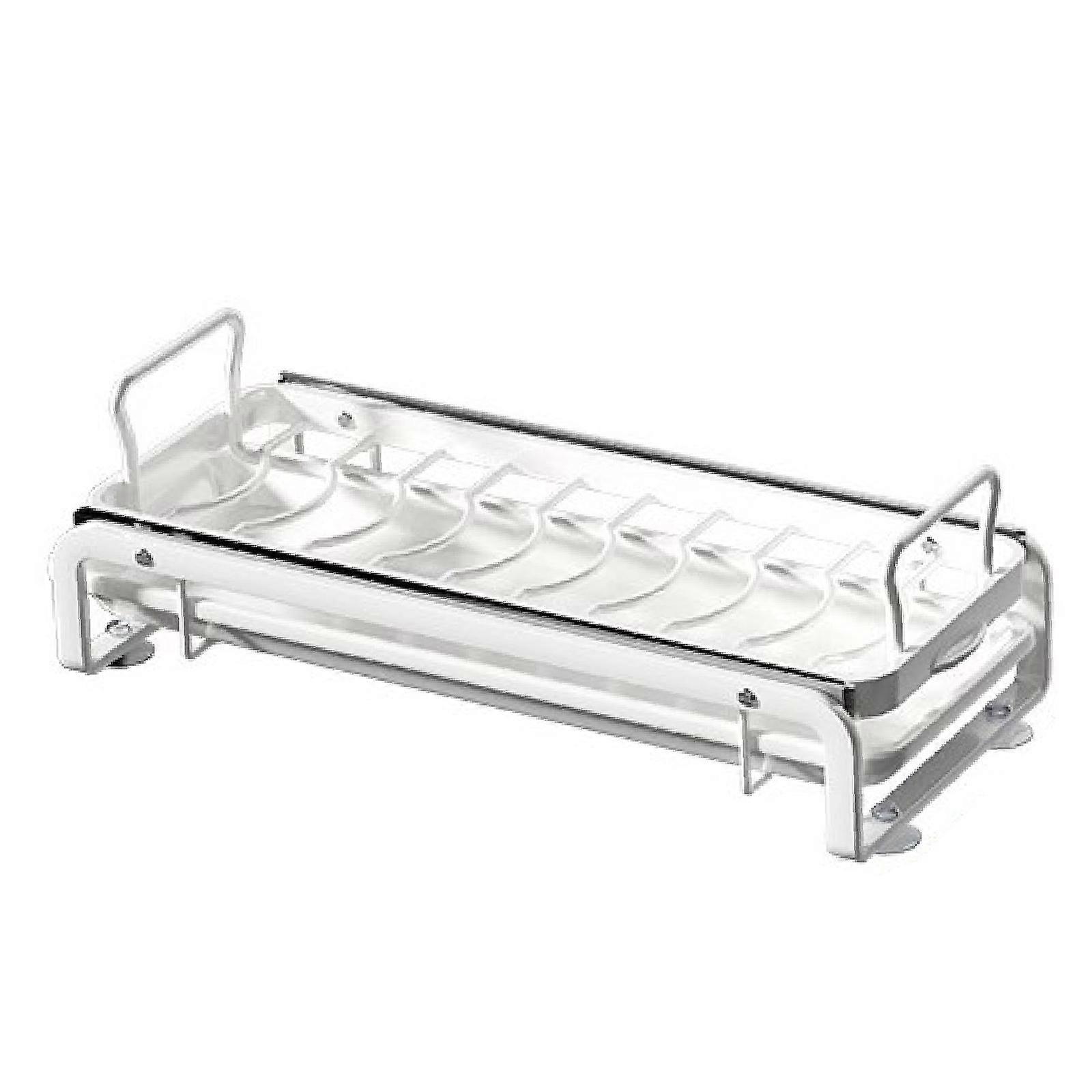 Slide Out Dish Drying Rack with Drainboard, Slideable Dish Rack, Pantry Drawer