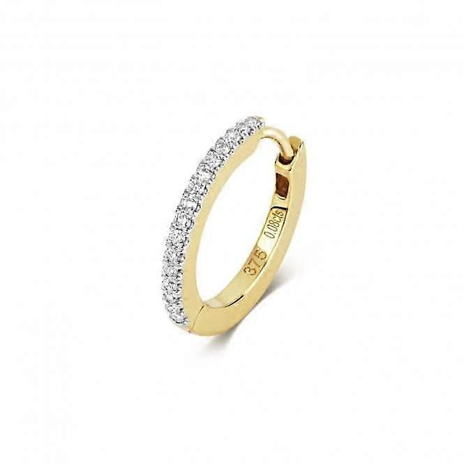 Diamond Jewellery 9ct Gold Diamond Single Cartilage Hoop ED905