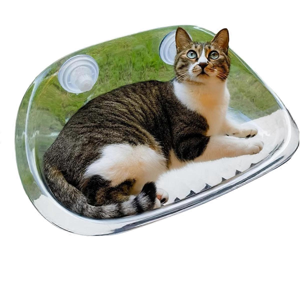 Cat Bed Windowsill Glass Hanging Bed Pet Supplies Transparent-White