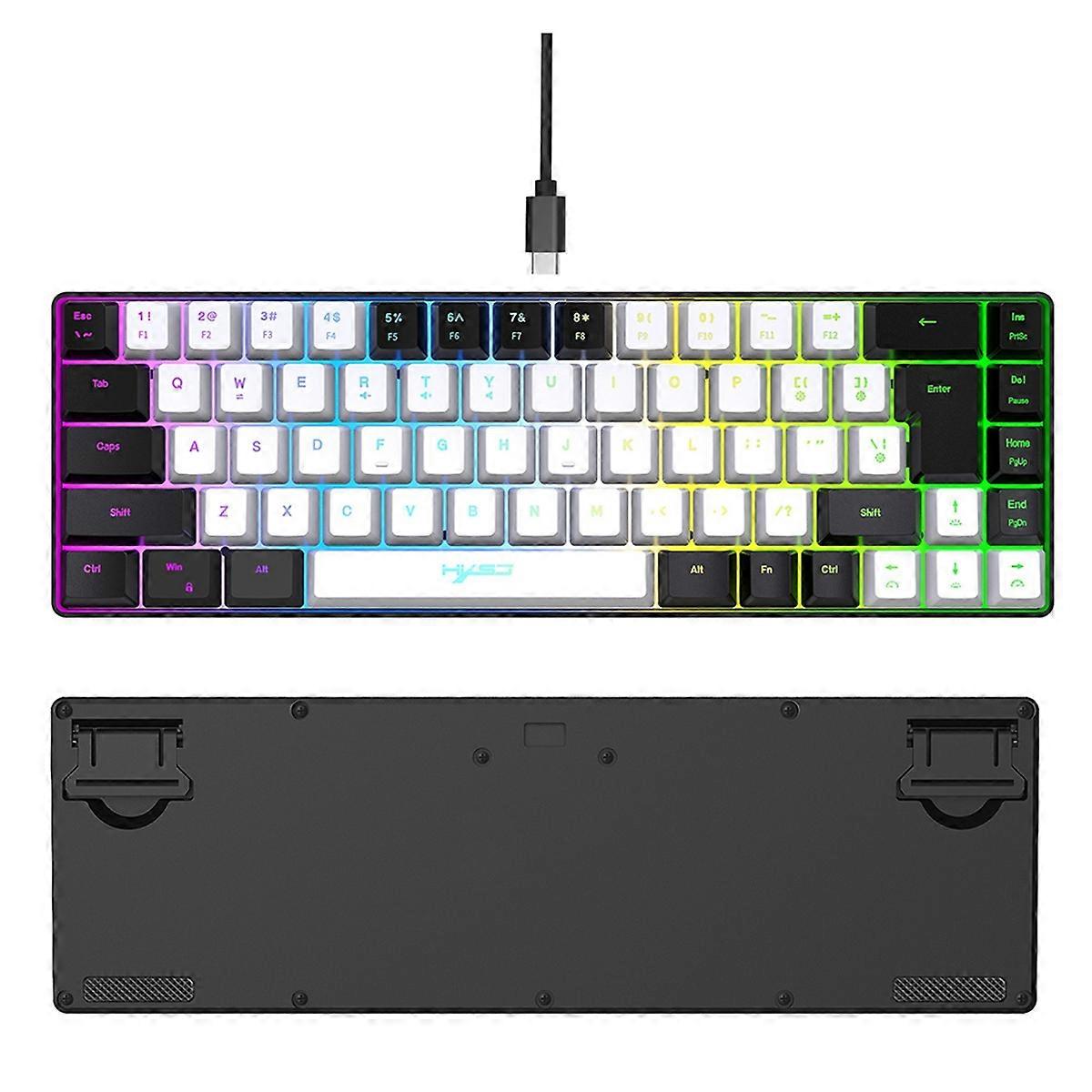  68 Keys Mechanical Keyboard Compact for PC Gaming B