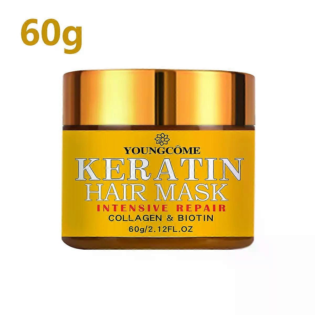 שיער משקם מסכה לשיער ביוטין קולגן קרטין טיפול מרכך שיער שמן אתרי לשיער הזנה ליבש פגום