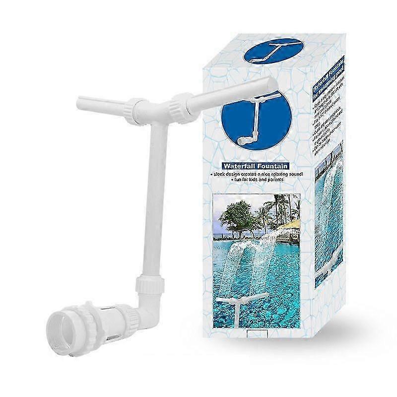 "Adjustable Pool Waterfall Fountain Spray Head - Easy Install, 1.5' Connector for Above/Inground Pools & Garden Fish Pond Fountain"