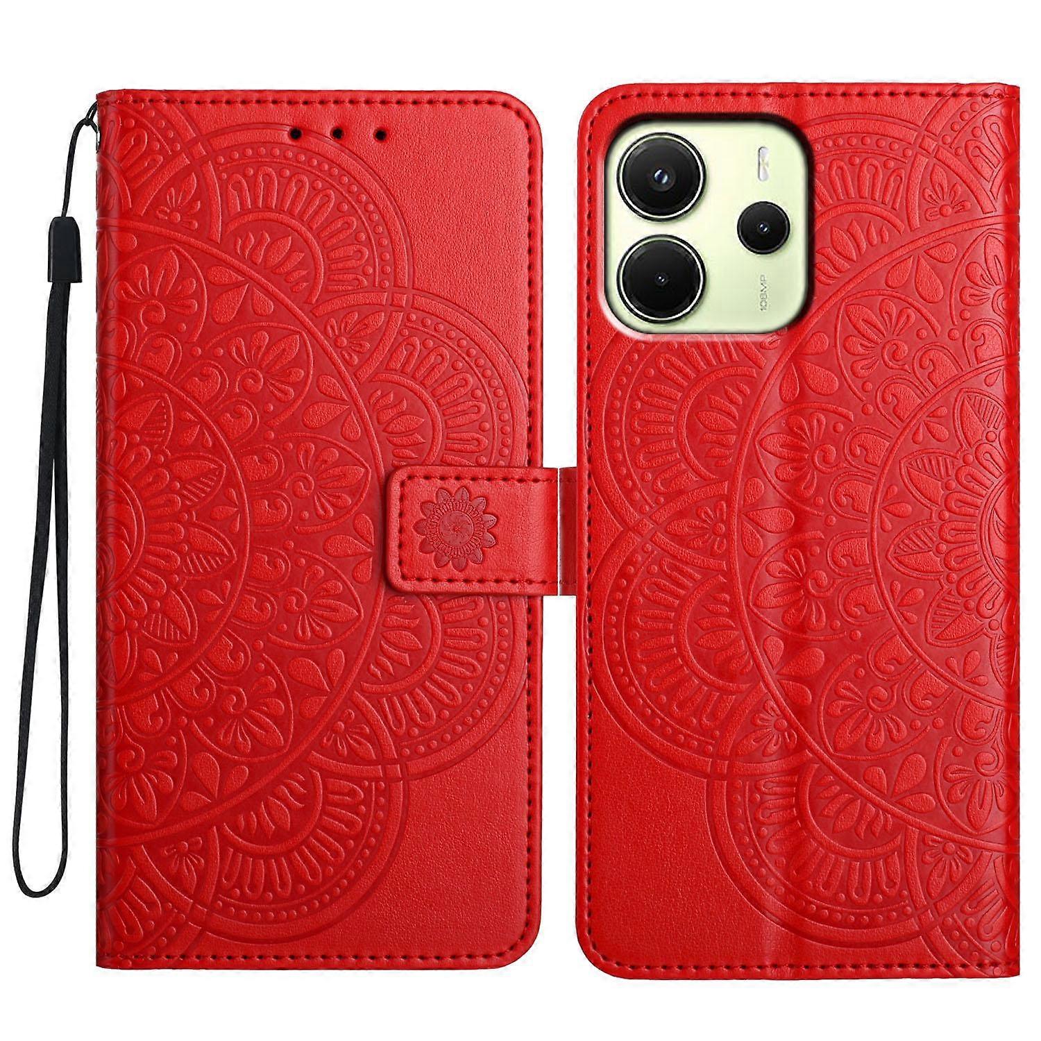 Flower Embossed Leather Phone Case