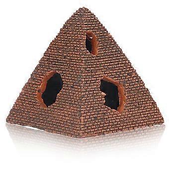 Mini Pyramid Aquarium Decoration Resin Shrimp Shelter Rest Cave Hide Habitat 5 Holes Fish Tank Ornament