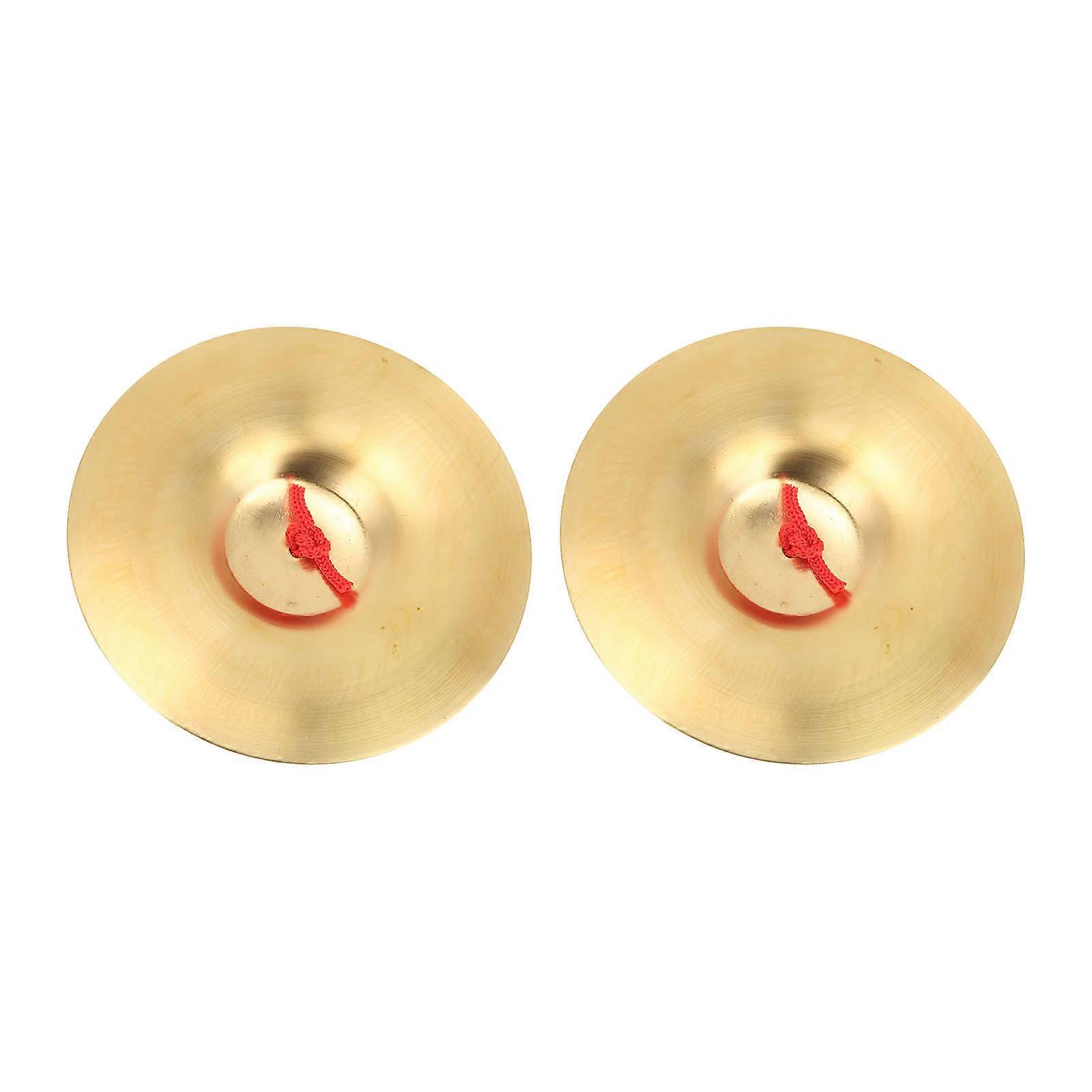 Crash Cymbal Brass Percussion Instrument Pair for Children and Adults, Durable Teaching Tool Toy for Music Practice and Performance