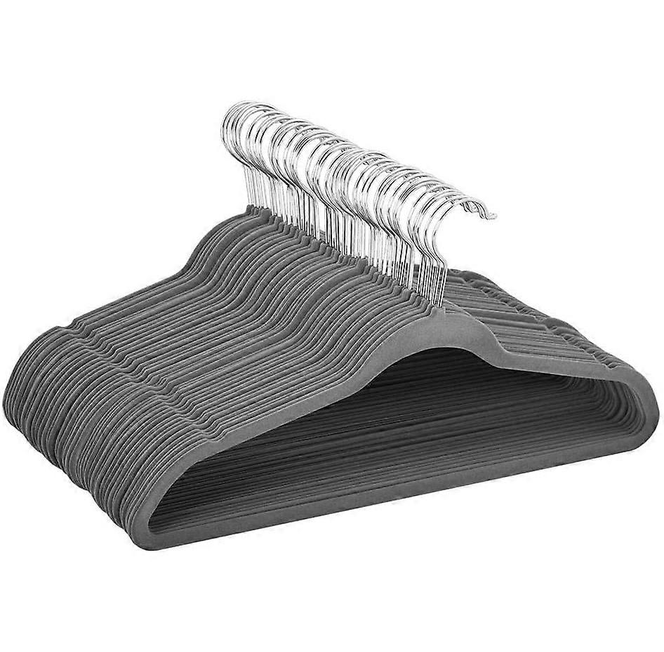 Pack of 20 clothes hangers including suit hangers with non-slip surface, coat hangers, anti-slip, space-saving, 360° rotating hooks, 0.5 cm thick