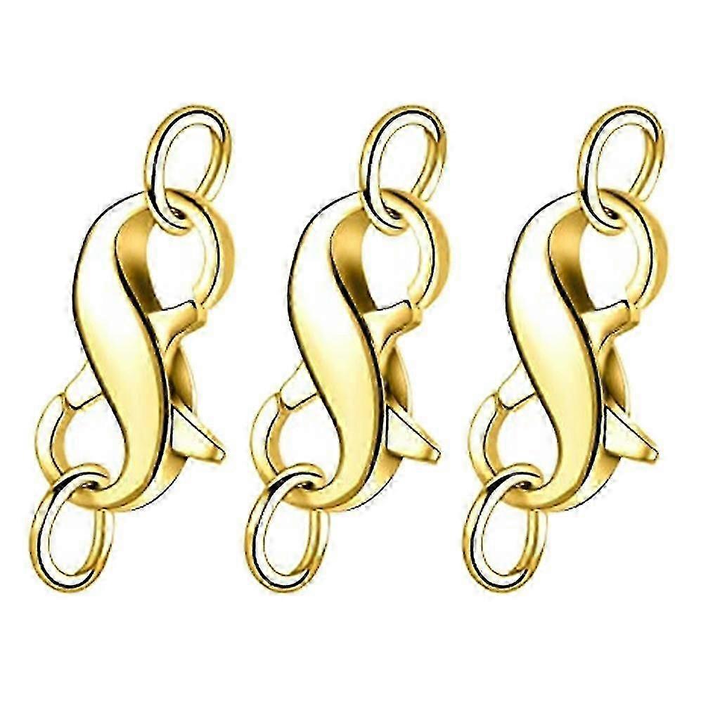 3pc Lobster Clasp Lock Double Open Figure Eight Diy Jewelry Finding Repair Kit