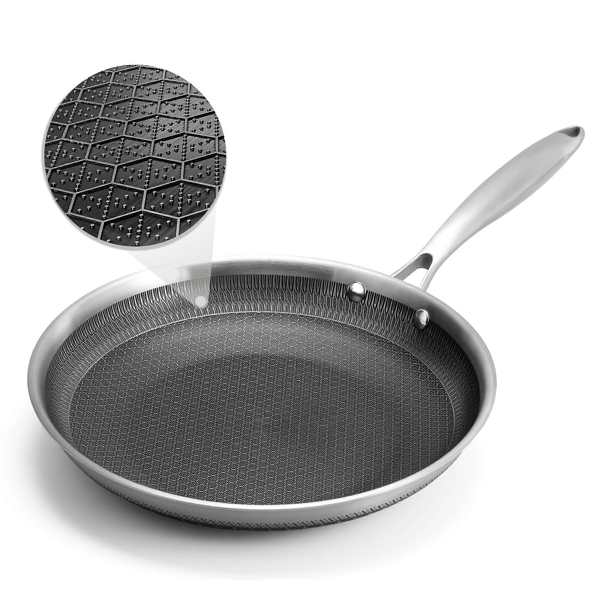 Nonstick Stainless Steel Frying Pan for All Cooktops Oven