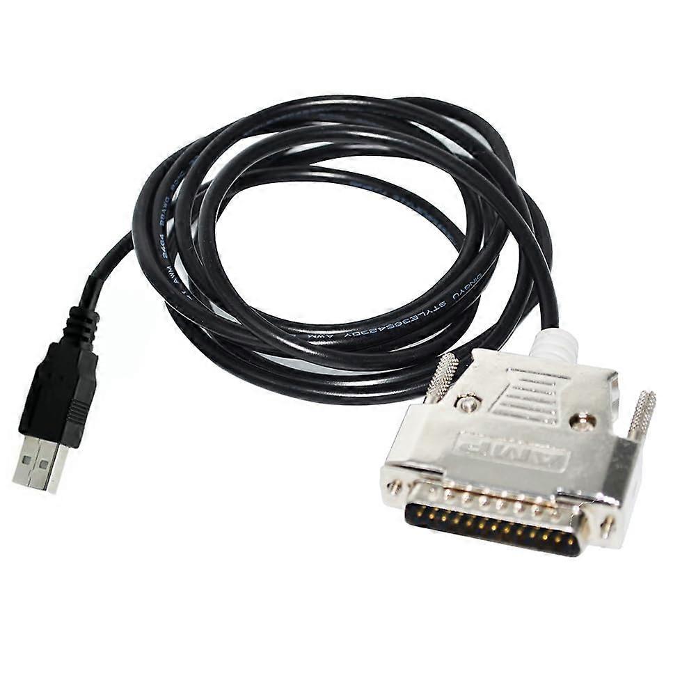 USB 2.0 to DB25 25-Pin Pump Controller PC RS232 Serial Cable for Industrial Use 1.8 Meters
